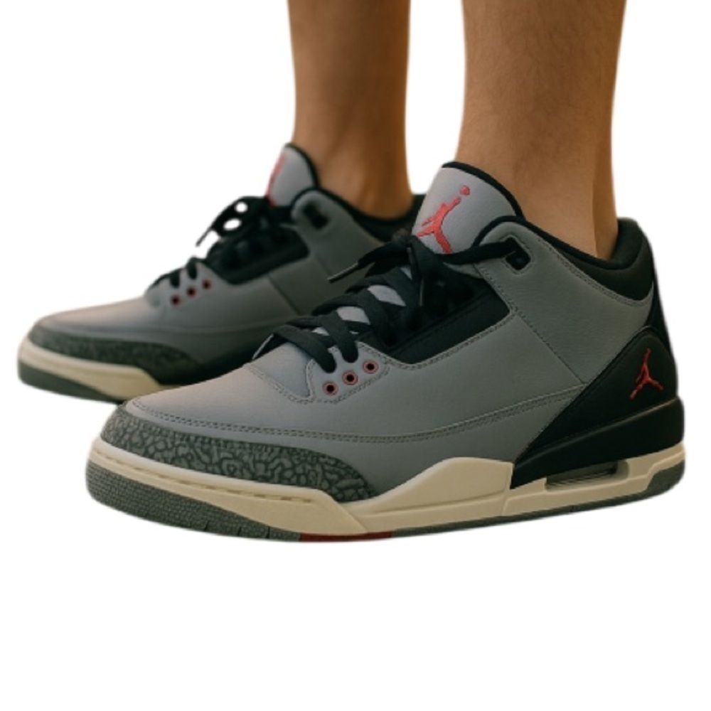 NIKE Retro Jordan Flight Origin Men’s Sneakers High Top Grey Black Red 11